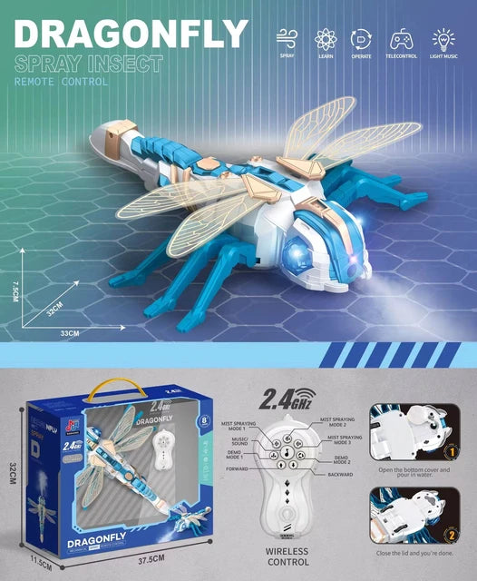 RC Spider Robot Remote Control Spider Toys with Spray/Light/Music Gifts