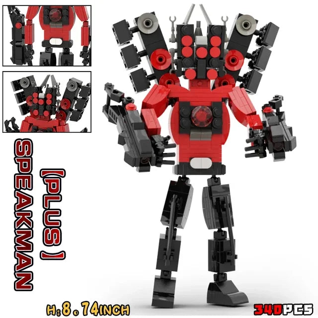 Moc Skibidi Toilet Action Figures Model builing Blocks Camerman Titan